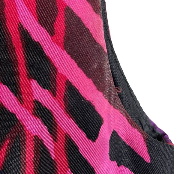 MILLY OF NEW YORK Women's Peacock Red Colorful Silk Shift Dress Size 2 - Picture 6 of 6